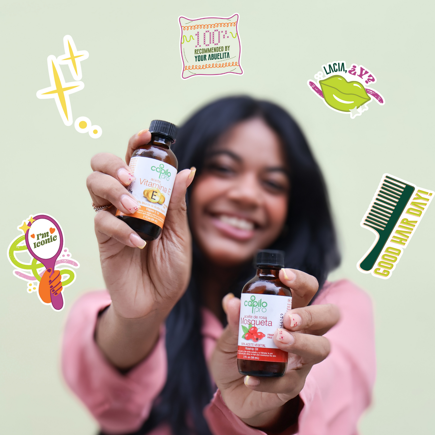 Rosehip & Vitamin E Oil Duo – Hair Growth & Skin Glow Kit