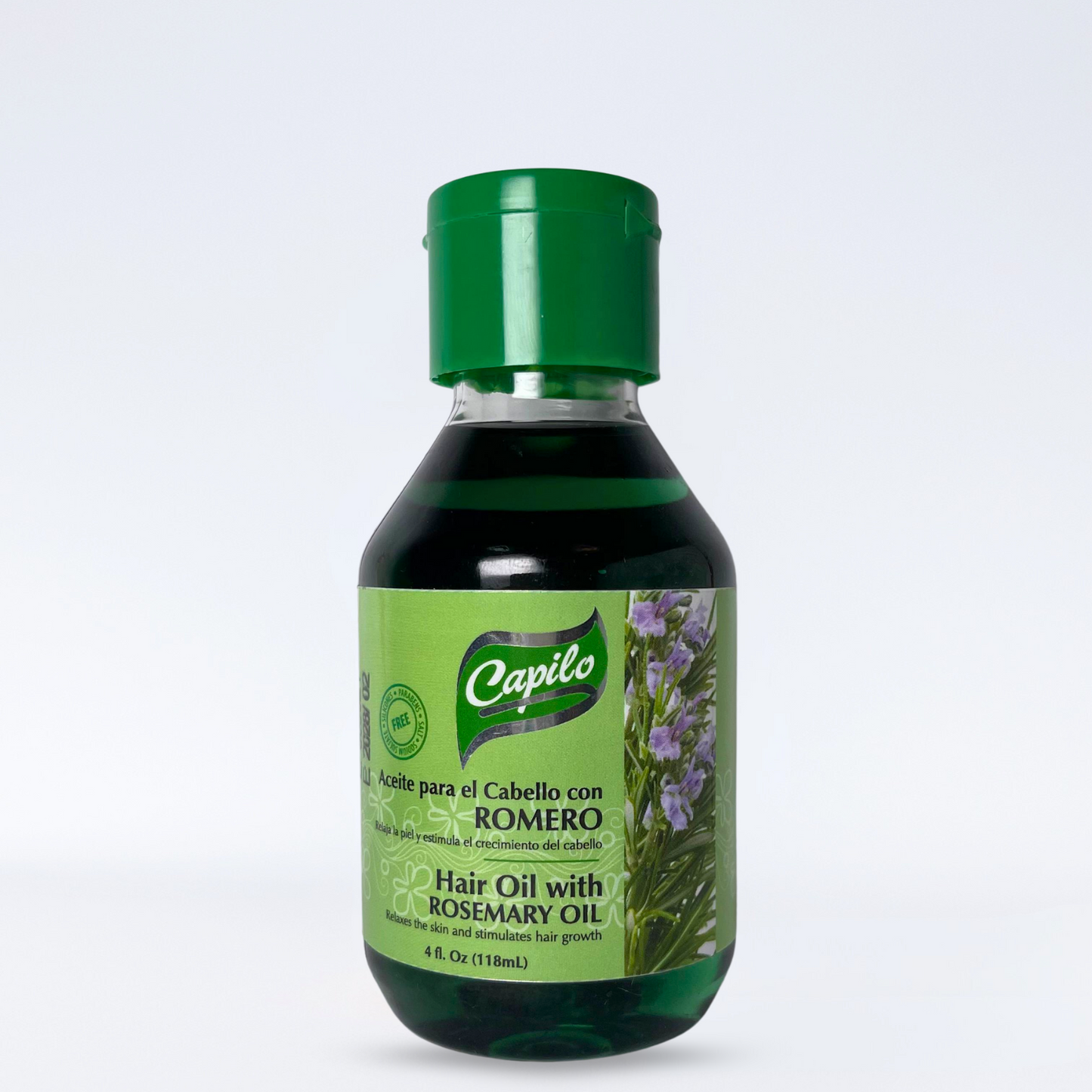 Capilo Rosemary Oil, Hair Growth and Skin Care Made w/Blend of Mineral Oil and Fruit Oil (4 oz Bottle)
