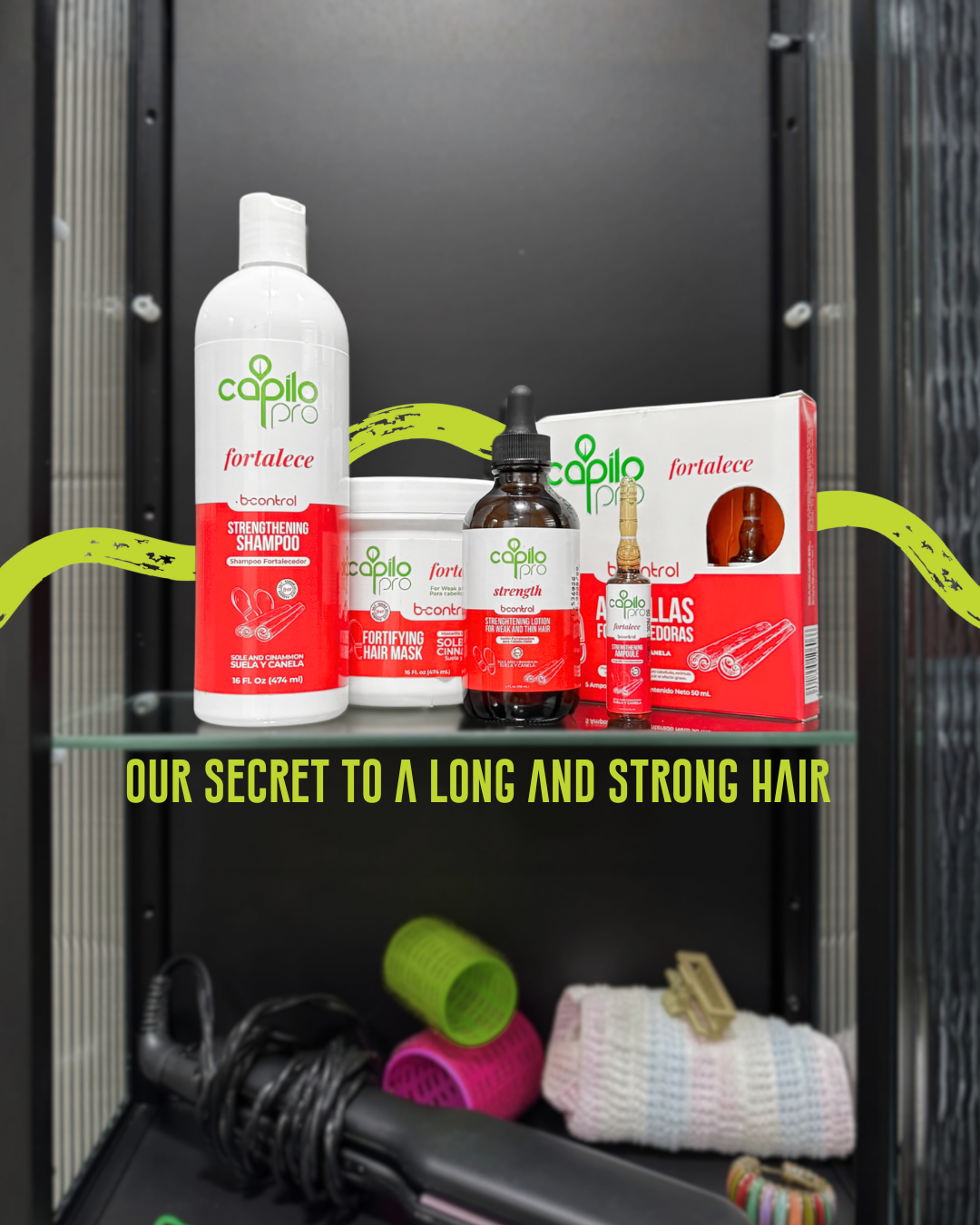 Capilo Pro B Control Strengthening Mask 16 oz. | Based on Sole and Cinnamon | Hair Mask for Fine and Weak Hair