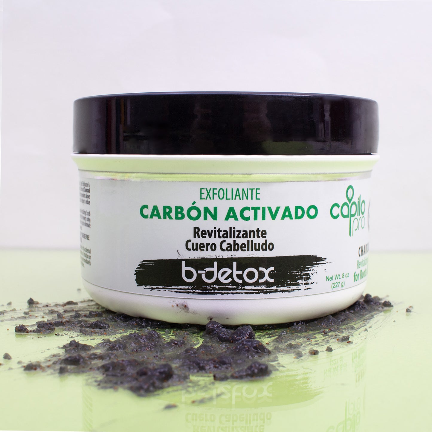 Capilo Pro B Detox Scalp Scrub 8 oz. | Activated Charcoal and Peppermint | Revitalizing Scalp Scrub