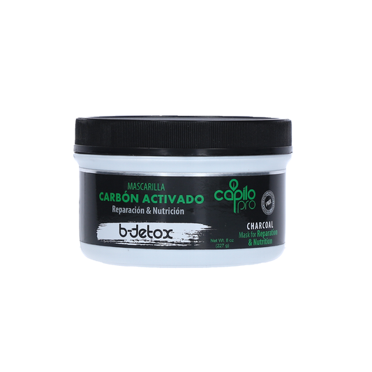 Capilo Pro B Detox Hair Mask 8 oz. | Activated Charcoal and Peppermint | Nutrition and Restoration Mask
