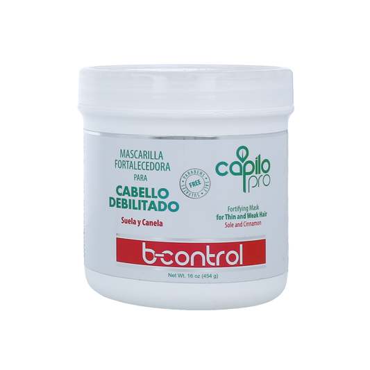 Capilo Pro B Control Strengthening Mask 16 oz. | Based on Sole and Cinnamon | Hair Mask for Fine and Weak Hair