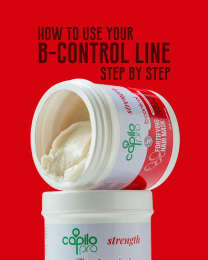 Capilo Pro B Control Strengthening Mask 16 oz. | Based on Sole and Cinnamon | Hair Mask for Fine and Weak Hair