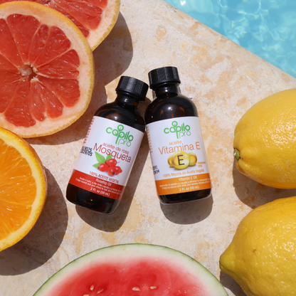 Rosehip & Vitamin E Oil Duo – Hair Growth & Skin Glow Kit