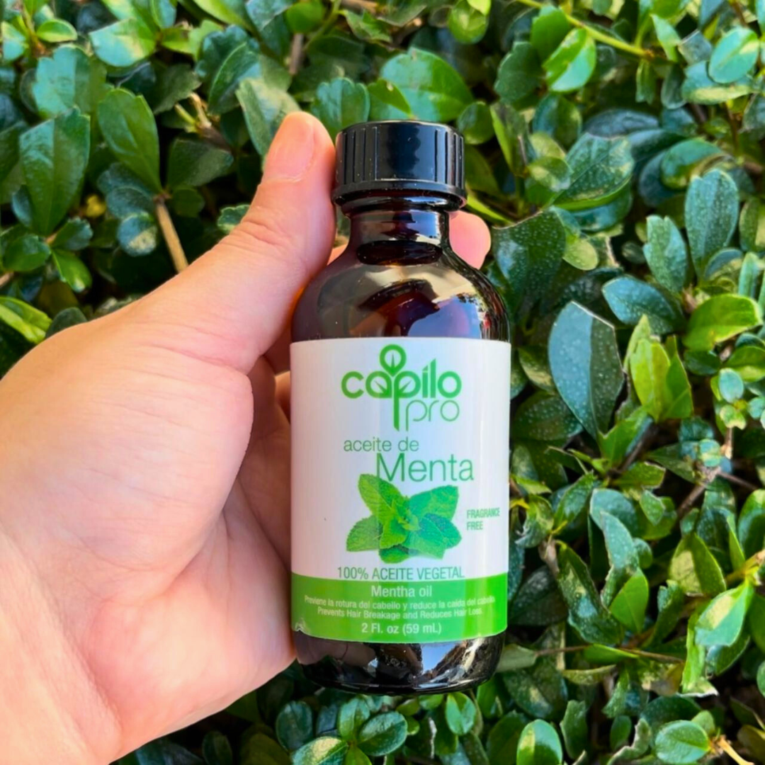Aceite de menta Capilo Pro 2 oz | Estimula la circulación del cuero cabelludo y la hidratación de la piel | Mezcla de aceite de soja y aceite de menta