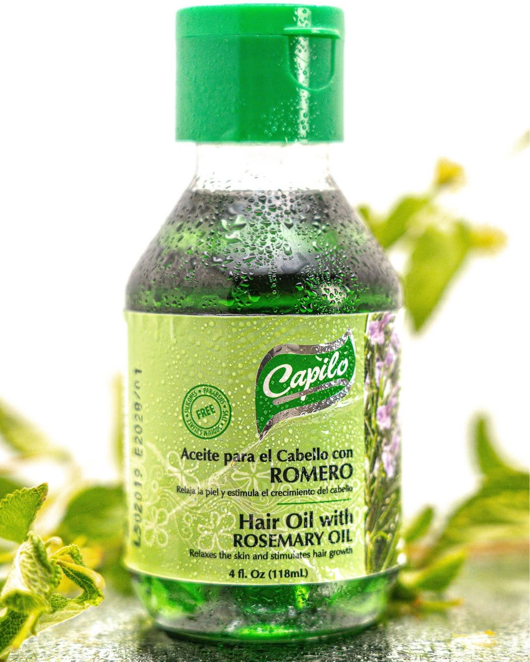 Capilo Rosemary Oil, Hair Growth and Skin Care Made w/Blend of Mineral Oil and Fruit Oil (4 oz Bottle)