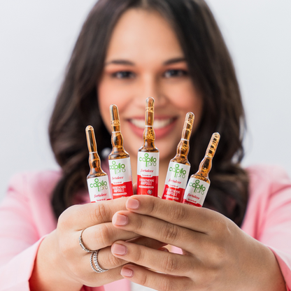 Capilo Pro B Control Ampoules 5 units x 10 ml. | Based Extract on Sole and Cinnamon | For Fine and Weak Hair