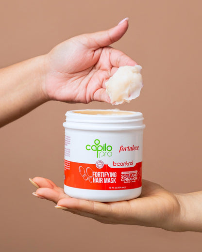 Capilo Pro B Control Strengthening Mask 16 oz. | Based on Sole and Cinnamon | Hair Mask for Fine and Weak Hair