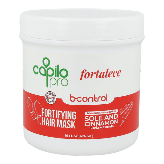 Capilo Pro B Control Strengthening Mask 16 oz – Deep conditioning hair mask with cinnamon and sole extract. Strengthens fine, weak hair and boosts scalp health.