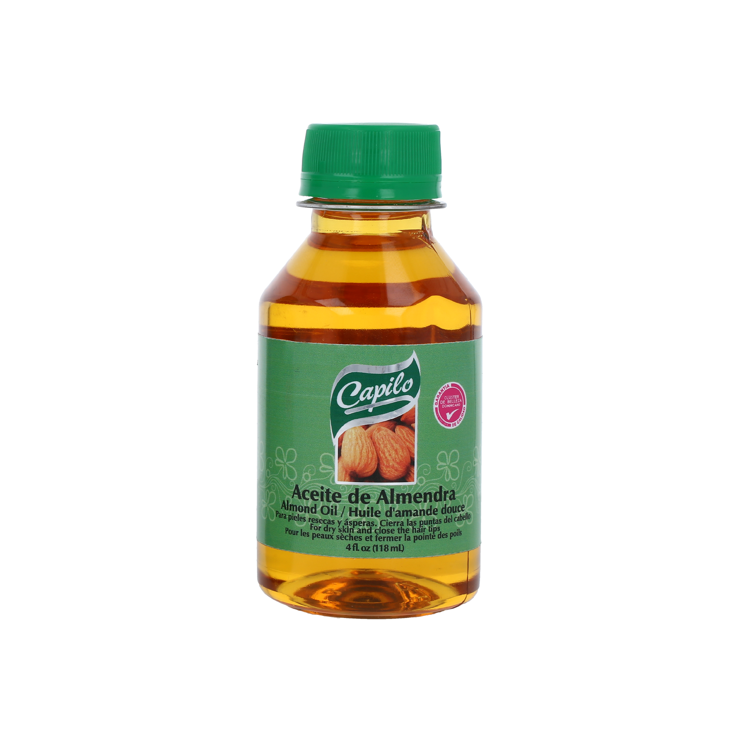 Capilo Almond Oil 4 oz. | Nourish Hair and Hydrates Skin | Mineral Oil + Almond Oil | Parabens and sulfate free