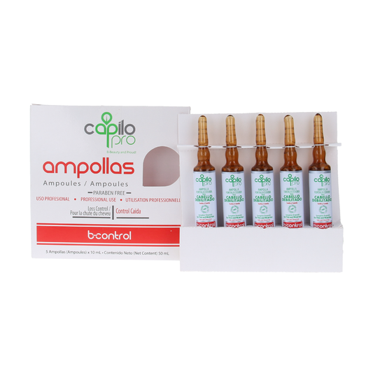 Capilo Pro B Control Ampoules 5 units x 10 ml. | Based on Sole and Cinnamon | For Fine and Weak Hair